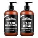 Mens Beard Wash and Beard Conderer Bundle Set For men, Face and Beard Shampoo And Conderer Set For Men w / Biotin Facial Fair Growth Formula Dandruff, Ajándékok Férfiaknak, 500ml * 2
