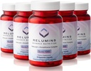 Relumins Advance Nutrition Gluta 1000 - Csökkentett L- Glutatione, Alpha Lipoic Acid & Rose HIPS, Antioxidáns Support for Skin & General Wellness, Made in USA - 30 Capsules x 5 palackok (75- napos ellátás)