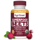 Feel Great Vitamins Organic Beet Root Powder Supplements (Tablets)
