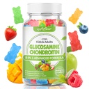 softbear Glucosamine Chondroitin Gumies felnőtteknek, Sugar Free Chondroitin & Glucosamine Táplálkozási kiegészítők közös támogatás, vegyes gyümölcs aroma, 60 gróf