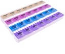 Apex 7- Day Mediplanner Pill Organizer, Weekly Pill Organizer, 4 Times Egy nap Color- Coded, Easy- Open, See- Through Lids, Organize Medication Or Vitamins by AM, PM, Este és lefekvés