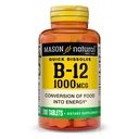 MASON NATURAL B12 1000 mcg Quick Dissolution Tablets for Healthy Conversion of Food into Energy, 200 Day Supply