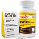 IME- CAP LABS, INC. Időnként 300 Count Regular Strength Aspirin 325 mg felnőttek számára - A Bayer-rel összehasonlítva - Bevont, rendszeres Aspirin tabletta - Fájdalom Reliever kisebb Aches és Pains - Készült az USA-ban