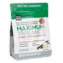 Vibráló egészség, Maximális rezgés, Plant-alapú Superfood kiegészítés multivitaminnal, fehérje és 25 milliárd CFU probiotikumok, Vanilla, 15 Kiszolgáló Pouch