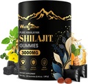 Shilajit gumik férfiaknak: Tiszta Himalája Organic Shilajit Ashwagandha 85 + Trace Ásványok és Fulvic Acid Egyénileg csomagolva Energy Brain Immunity Support No Sugar 40 Servings