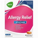 AXIV Allergia Relief Softgels, Antihisztamin Medicine & Cold Synthetic Relief, Dye- Free Liquid Gels, 25 mg Difenhidramin HCl, Runny Orose, Tneezing, 24 Count (24 Softgels)