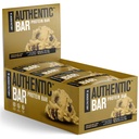 Hiteles bár Csokoládé Chip Cookie Dough Protein Bárok - Étkezési helyettesítő fehérje Snack Bars w / 15g Whey Protein izolátum, Mogyoróvaj Alapítvány, Egészséges Zsírok, Természetesen édesített - 12 Pack