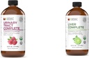 Teljes Natural Termékek Vizeleti Tract Complete 12oz & Máj Complete 16oz Bundle