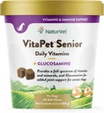 NaturVet VitaPet Senior Daily Vitamins Plus Glucosamin kutyáknak, 60 ct Soft Chews, Made in The USA with Globally Source Ingredients