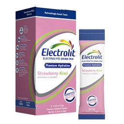 Elektrolit Electrolites Powder Packets, Strawberry Kiwi 8 Pack, Powdered Hydration Packets for Dehidratation & Rehidratation, Post Workout Favored Hydrating Drink Mix, Glutén Ingyenes Víz Enhancer Sticks