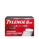 Tylenol 8 óra izomfájdalom enyhítő és fájdalomcsillapító extended- Release tabletta 650 mg acetaminofen, láz csökkentő és fájdalomcsillapító izmok, ízületek, test, és hátfájás fájdalomcsillapító, 24