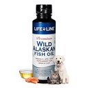 Life Line Pet Nutrition Wild Alaskan Fish Omega3 Supplement for Skin & Coat - Supports Brain, Eye & Heart Health in Dog & Cats, 8.5oz