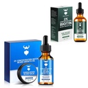 Sandalwood Beard Growth Kit 2X Biotin férfiaknak és Cedarwood Beard Growth Oil Natural Ingredients & Thickens Factory Hair Growth