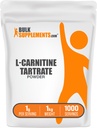 BulkSupplements.com L- karnitin tartarát por - Amino sav por, karnitin kiegészítés - ízesítetlen & glutén mentes, 1 g per szerving, 1 kg (2,2 kg) (1-es csomag)