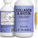 Flüssiges Kollagen für Frauen - Flüssiges Biotin und Kollagen Ergänzungen Tropfen mit Reishi, Kamille & Valerian Wurzelextrakt