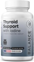 Balancebreens Thyroid Supplement jód, L- tirozin, B12 vitamin és szelén, 30 Veg kapszula - Energia, Metabolizmus és Fókusz támogatás