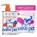 Native Pet Omega Omega Oil for Dogs 8 Oz - Fish Oil Supplements & Relief - Anti- Inflammatory Chews for Dogs - 60 Chews - Arthritis Supplement & Joint Pain Relief
