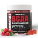 BCAA gumik, energia sajtok elektrolitok elágazó lánc Amino Amino Acides, Épàtés Lean izom és boost tartósàtás, 60 Gumies, Berry ízesített