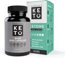Perfect Keto Exogenous Ketones Base BHB kiegészítés (60 kapszula) - Ketogen Diet Support Weight Management, Energy & Focus - Ketosis Beta-Hydroxybutirát (100 db) Keto Strips Bundle