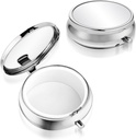 Sibba Portable Medicine Pill Case, Travel Multifunctional Nutritional Proof Pill Box Purse & Pocket, Cute Metal Medicine Pill Organizer Box Vitamins, Fish Oil & Supplements (1 kompartment)