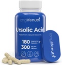 LongLifeNutri Ursolic Acid 300mg - Sourced from Rosemary Leaf Extract, 180 Vegetáriánus kapszula, Organic Supplement for Muscle Growth & Recovery, 2- hónapos ellátás, Lab tesztelt, GMP Certified, Made in USA