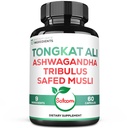 Satoomi Tongkat Ali Root kivonat 200: 1-9 Essential Herbs with Ashwagandha, Tribulus Terrestris & More - Support Strength, Energy and Healthy Immune - 60 Vegan Caps 2 hónapos ellátás