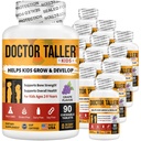 NuBest Doctor Taller Kids - Support Bone Strength with Multivitamins, Multianimals, Calcium - Premium Formula for Ages 2-9 - Grape Flavor - 12 Pack