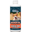 Alaszka Naturals Wild Alaskan Salmon Halolaj kiegészítés kutyák bőr és kabátot EPA DHA Omega 3 zsírsavtartalmú folyékony élelmiszer Topper 15.5 oz. Pump