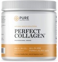 Tiszta hidrolizált Multi Collagen Peptides fehérje por kiegészítés - Types I, II, III, V, X - 5 Típusú fű Fed, Wild Caught Food Sourced Collagen - 16 oz Pouch - Flavorless