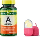 Spring Valley A-vitamin Softgels, 2400 µg, 250 gróf, és Ajándék jéggörgő az arc