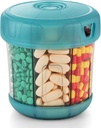 Extra nagy kiegészítés Organizer XL 7 Nagy részlegek, TPU Soft Lid Könnyen betölthető és használható Pill Dispenser, 1 hónap Jumbo Vitamin Holder Medicine Storage