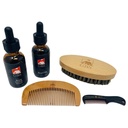 G.B.S All Natural Beard Grooming Set - Magában foglalja a fa szakállas Comb, Travel Beard Brush, és Mustache Comb - Tökéletes bármilyen haj textúra
