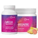 Microbiome Labs MegaSporeBiotic (60 kapszula) + MegaPre (5,5 oz por) Prebiotikus prebiotikus köteg - Spore- alapú probiotikum prebiotikus szálas porral