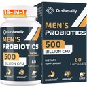 Probiotikumok férfiaknak, 500 milliárd CFU & 12 Strains Mens probiotikum, Turmeric, Cranberry, Goji - Probiotikumok az emésztési egészséghez, Gut, Immune & Bloating, Prosztata & Vizelési Tract Health, 60 kapszula