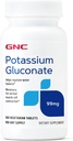 GNC Kálium Glukonát 99mg, 100 tabletta, Támogatja a normál izomfunkciót