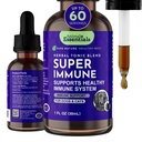 Animal Essentials Super Immunity for Dog & Cats - Immunrendszeri támogatási kiegészítés, Echinacea, Eleuthero, Olive Leaf kivonat, Folyékony cseppek - 1 Fl Oz