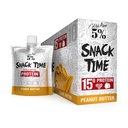 Rich Piana 5% Nutrition Snack Time - 124; Squeezable Protein Shots - 124; High Protein Snack Pouches - 124; Egg Fehér Mogyoróvaj Protein - 124; 10- Count (Mogyoróvaj)