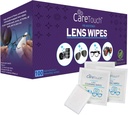 Care Touch lencsék törlőkendők szemlencsék - 100 Count egyénileg csomagolt előre nedvesített törlőkendők, 5 x 6 Inch- Kamera lencsék, napszemüveg és szemüveg tisztító, - gyengéd és hordozható tisztítására optikai eszközök