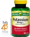 Spring Valley Kálium Heart Health Dietary Supplement Caplets, 99 mg, 250 Count, Kálium Gluconate Bundle Lual 45 Diabetes Decoded