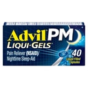 Advil PM Liqui- Gels Pain Reliever és Éjszakai Alváscsillapító, Fájdalomcsillapító Ibuprofen fájdalomcsillapító és difenhidramin HCL egy alváscsillapító - 40 Folyékony töltött kapszula - Vissza a kollégiumba