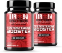 Tesztoszteron booster kiegészítők a férfiak - ösztrogén blokkoló - Supplement Natural Energy, Erő & Stamina - Lean izom növekedés - Promotes Fat Loss - Növelje a férfi teljesítmény (2 palackok)