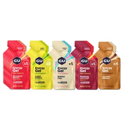 GU Energy Original Sports Nutrition Energy Gels, 24- Count, Vegan, Gluten- Free, Kosher, és Dairy- Free On- the- Energy for any Workout, Assorted Caffeine- Free Flavors Variety Pack