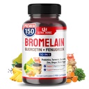 Bromelain kiegészítés Quercetin, Cink, Görögszéna, Turmeric, Ginger, Black Pepper & Probiotics - Támogatja Digestion, Joint Health & Nutritional Absorption