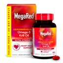MegaRed Ultra Strength 1000mg Omega3 Krill olaj kiegészítés EPA / DHA, Astaxantin & Fhospholipids, No Fish Oil After Supports Heart, Brain, Joint and Eye Health, 60 Count Softgels.