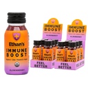 Ethan Bioimmun Boost Shots, Elderberry Flavor. Jobban érzem magam. Immunitástámogatás, Made with Real Fruit, C-vitamin, D-vitamin, Reishi, Cink, hozzáadott cukor nélkül (12 csomag 2oz Shots)