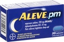 Aleve PM Caplets, Naproxen Nátrium- 220 mg (NSAID) / difenhidramin HCl 25 mg, fájdalom enyhítése / éjszakai alvás-Aid, Non- Habit Forming, 20 gróf