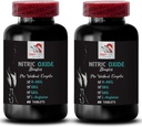 Gyakorlat kiegészítés - NITRIC OXIDE BOOSTER - nitrogén-oxid, nitrogén-oxid kiegészítők a férfiak, fizikai aktivitás, erő támogatás, teljesítmény növelése, A- AKG, izom támogatás 2 üveg 120 tabletta