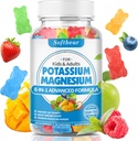 softbear Kálium Gumies felnőttek számára, nagy abszorpció Kálium Magnézium kiegészítés B6-vitaminnal CoQ10 a láb görcsök és izom egészség cukormentes vegán vegyes gyümölcs aromák 60 Gumies