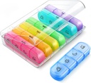 Heti Pill Organizer 7 nap 4 alkalommal egy nap, ZIKEE nagy napi utazási pill doboz esetében pirula, vitaminok, halolaj, kiegészítők (Tiszta)