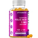 Vitamatic Folic Acid Gumies 1000 mcg (1 mg) - a Essential Prenatalis Vitamins for Mother & Baby - Vitamatic Folic Acid Gumies (1 mg)